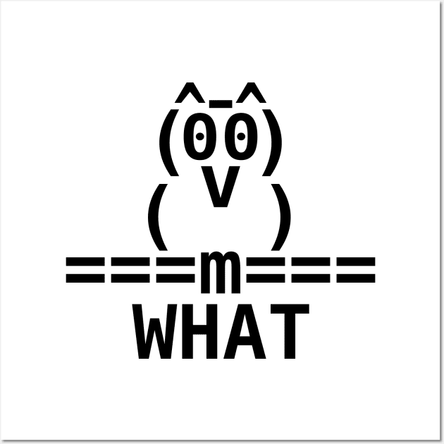 Ascii Owl Wall Art by Aunt Choppy